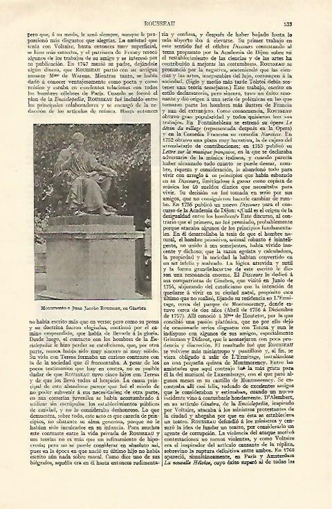 LAMINA ESPASA 16978: Monumento a Rousseau en Ginebra