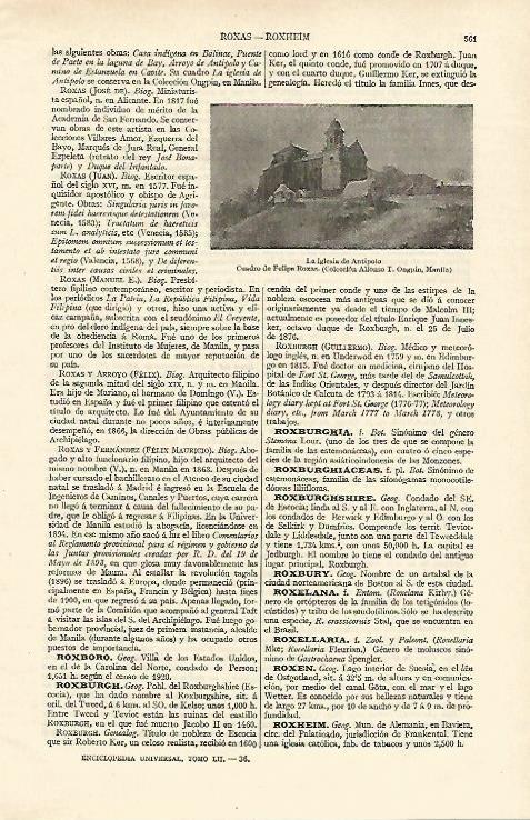 LAMINA ESPASA 16987:La iglesia de Antipolo por Roxas