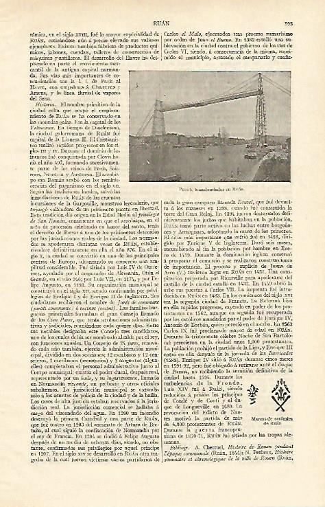 LAMINA ESPASA 16994: Puente de  Ruan Francia