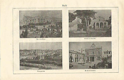 LAMINA ESPASA 17005: Vistas de Rubi Barcelona
