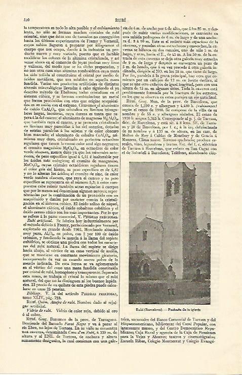 LAMINA ESPASA 17006: Iglesia de Rubi Barcelona