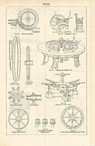 LAMINA ESPASA 17019: Tipos de rueda