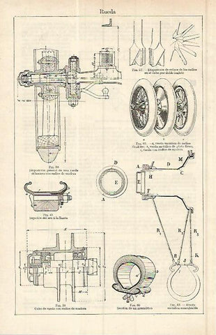 LAMINA ESPASA 17024: Partes de rueda