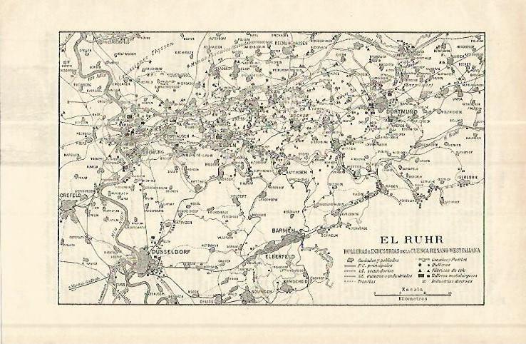 LAMINA ESPASA 17034: Mapa de El Ruhr