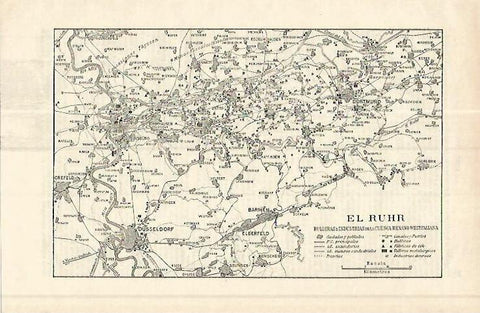 LAMINA ESPASA 17034: Mapa de El Ruhr