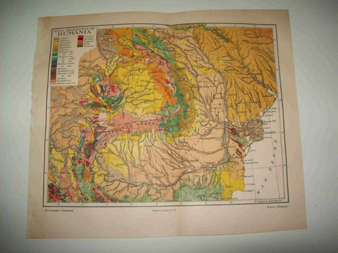 LAMINA ESPASA 17045: Mapa geologico de Rumania