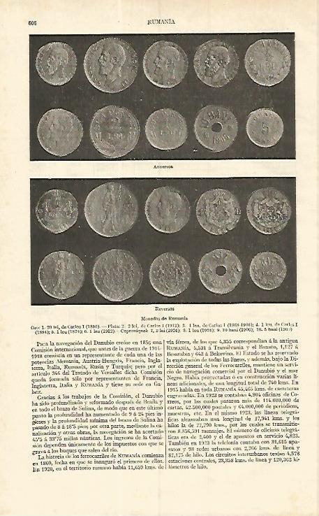 LAMINA ESPASA 17049: Monedas de Rumania