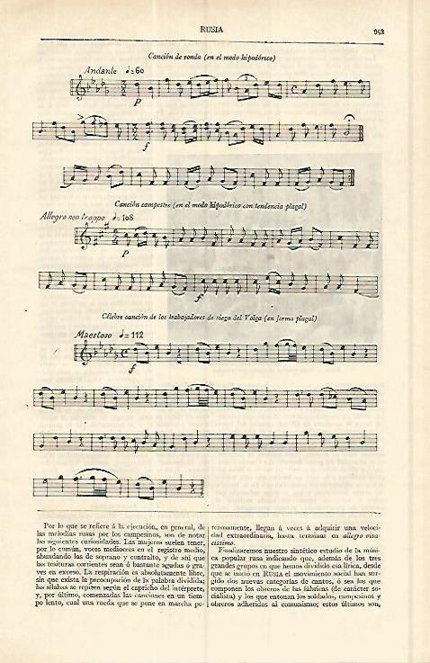 LAMINA ESPASA 17086: Canciones folcloricas de Rusia