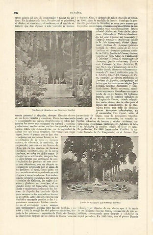 LAMINA ESPASA 17095: Jardines de Aranjuez por Santiago Rusiñol