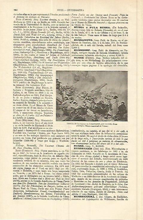 LAMINA ESPASA 17096: Derrota de los turcos en Lowelbastei por Russ