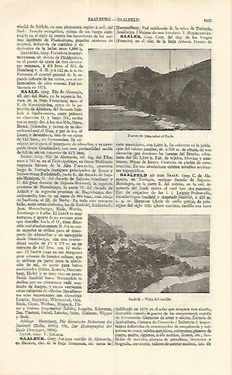 LAMINA ESPASA 17109: Puente de Jena sobre el Saale