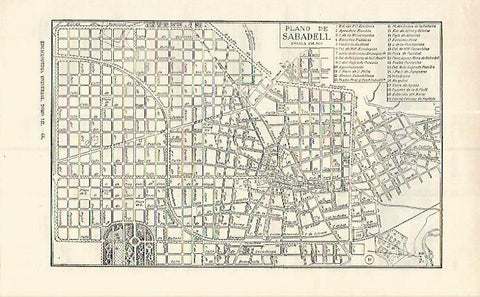LAMINA ESPASA 17113: Plano de Sabadell Barcelona