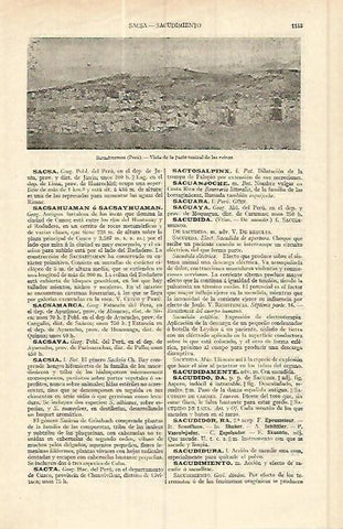 LAMINA ESPASA 17133: Sacsahuaman Peru