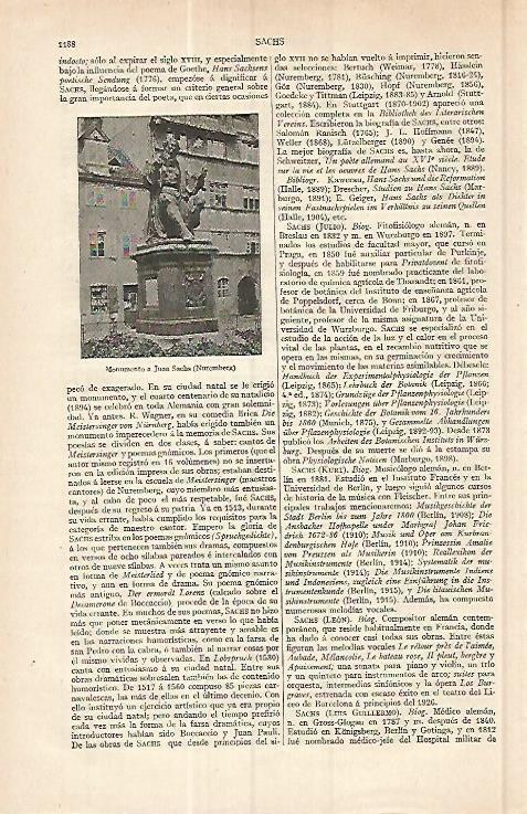 LAMINA ESPASA 17134: Monumento a Juan Sachs en Nuremberg