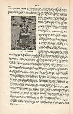 LAMINA ESPASA 17134: Monumento a Juan Sachs en Nuremberg