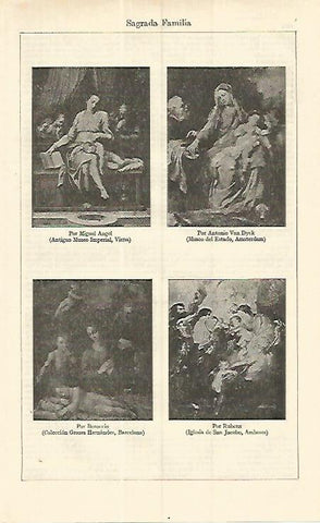 LAMINA ESPASA 17141: La Sagrada Familia por Miguel Angel Van Dyck Boroccio y Rubens