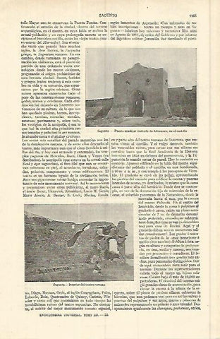 LAMINA ESPASA 17150: Puerta mudejar en Sagunto Valencia