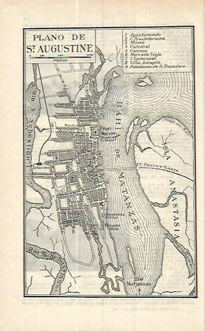 LAMINA ESPASA 17166: Plano de Saint Augustine Francia