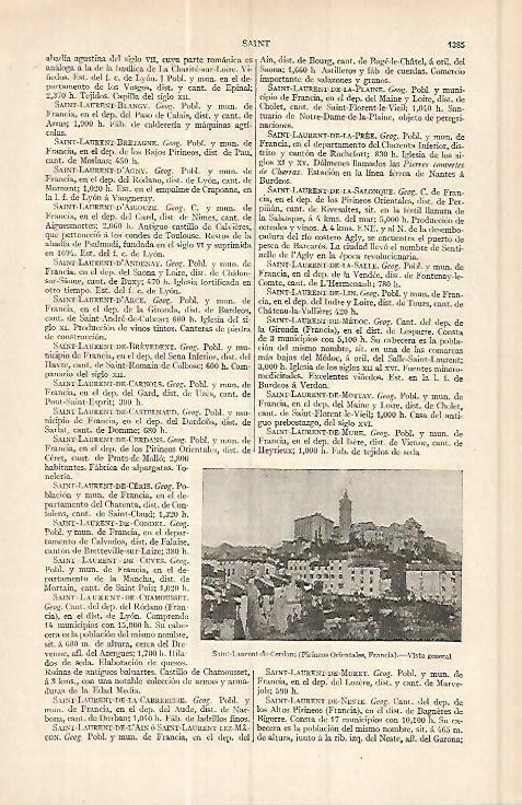 LAMINA ESPASA 17193: Vista de Saint Laurent de Cerdans