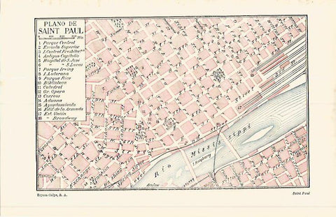 LAMINA ESPASA 17212: Plano de Saint Paul