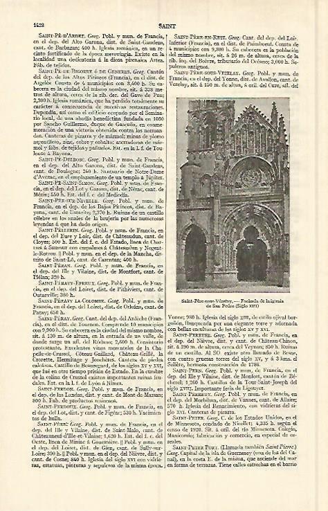LAMINA ESPASA 17214: Iglesia de Saint Pere sous Vezelay