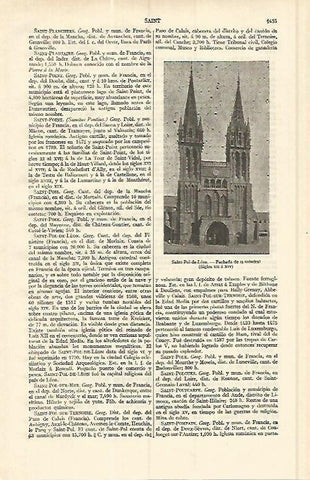 LAMINA ESPASA 17218: Catedral de Saint Pol de Leon Francia