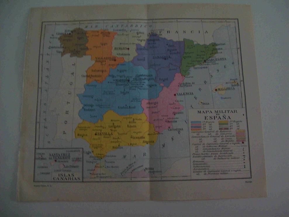 LAMINA ESPASA 17228: Mapa militar de España