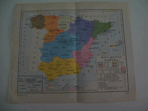 LAMINA ESPASA 17228: Mapa militar de España