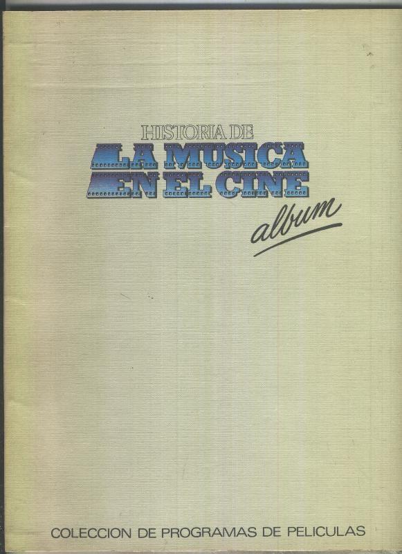 Historia de la Musica en el cine, album, coleccion de programas de peliculas
