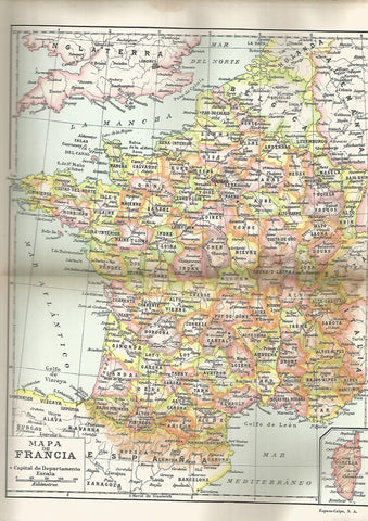 Lamina 198: Mapa de Francia