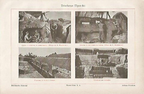 LAMINA ESPASA 875: Tipos de trincheras
