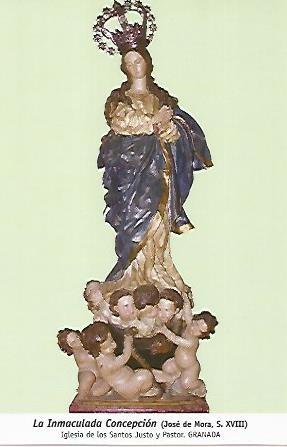 POSTAL 54801: La Inmaculada Concepcion de Jose de Mora siglo XVIII. Granada