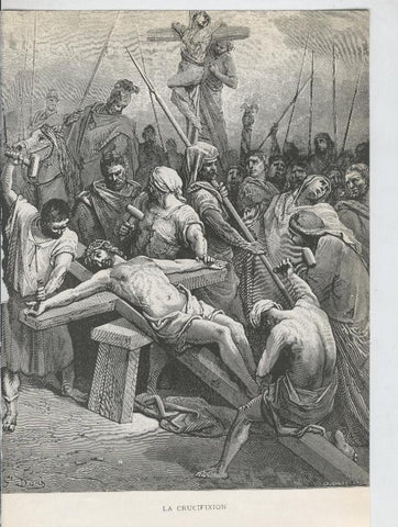 Lamina de Gustavo Dore: La crucifixion