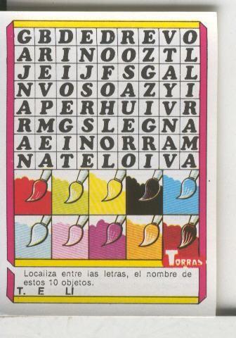 Cromo: Quien dijo, coleccion recreativa de chocolates Torras numero 18
