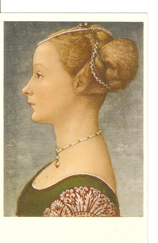 Postal 035251 : Ritratto dIgnota Pollajolo Milano Museo Poldi - Pezzoli