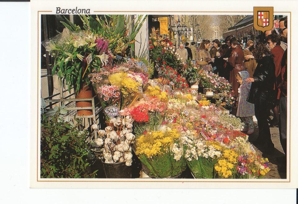 Postal 017033: BARCELONA - LAS RABMLAS Rambla de les Flors