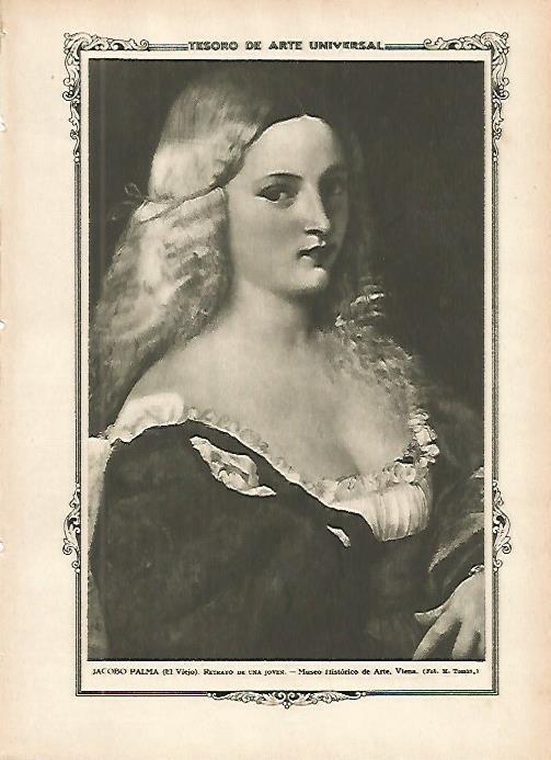 LAMINA 1365. JACOBO PALMA. Retrato de una joven