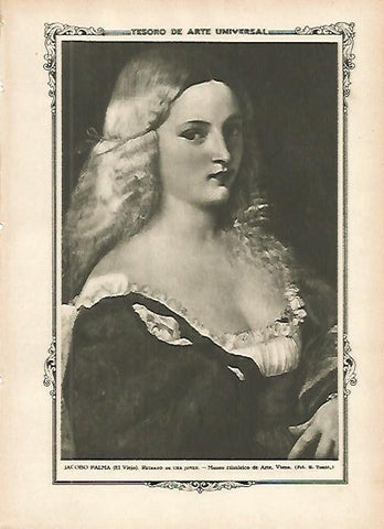 LAMINA 1365. JACOBO PALMA. Retrato de una joven