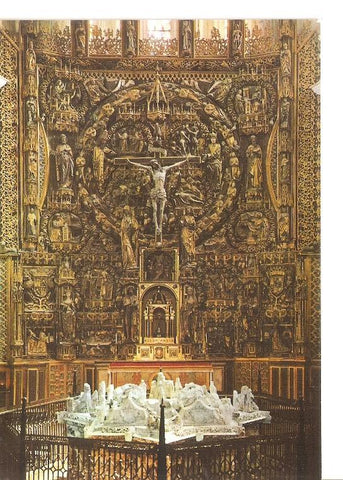 Postal 048195 : Cartuja de Miraflores (Burgos). Retablo