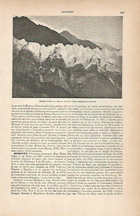 LAMINA ESPASA 11737: Glaciar de Bossons Francia