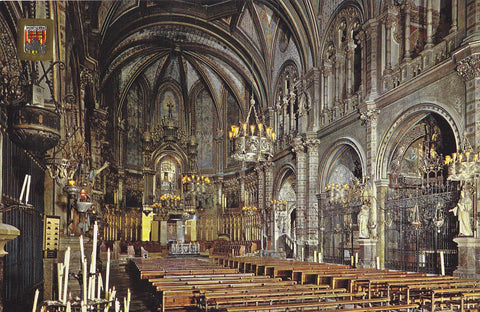 Postal 61141 : Montserrat. Interior de la Basilica