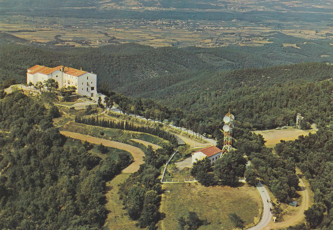 Postal 61143 : Santuari del Angels (Girona). Al fons la plana del Girones amb Bordils i Cervia de Ter
