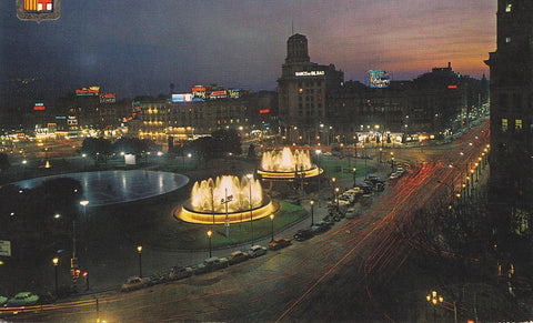 Postal 61151 : Barcelona. Plaza Cataluña. Nocturna