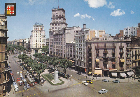 Postal 61185 : Barcelona. Avenida Jose Antonio. Detalle