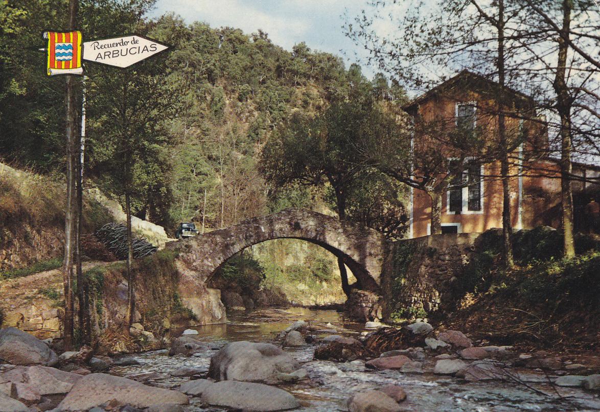 Postal 61188 : Arbucias. Puente y Molino de las Pipas