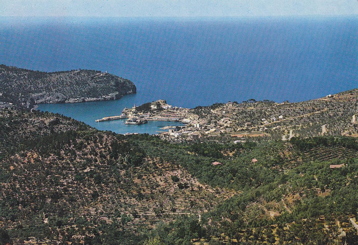 Postal 61225 : Mallorca. Puerto de Soller. Vista general desde el mirador de Ses Barques