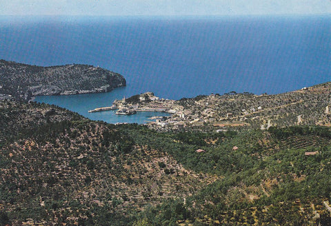 Postal 61225 : Mallorca. Puerto de Soller. Vista general desde el mirador de Ses Barques