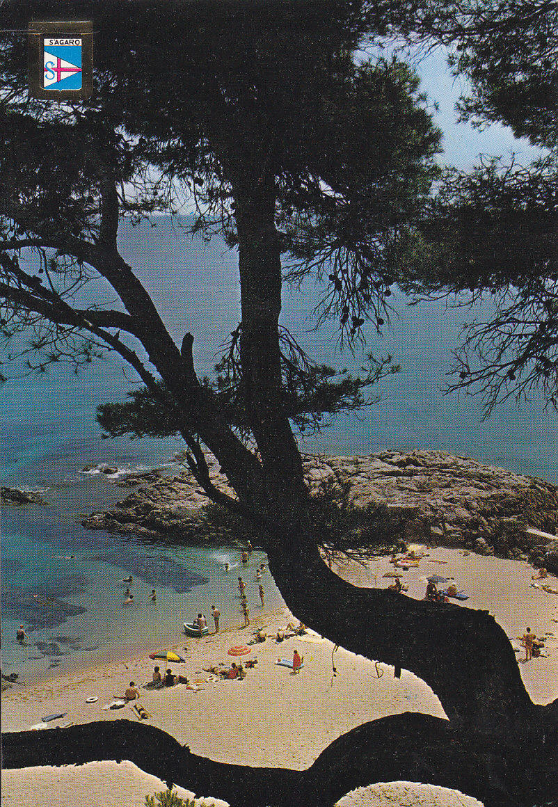 Postal 61297 : S Agaro (Costa Brava). Playa La Conca (detalle)