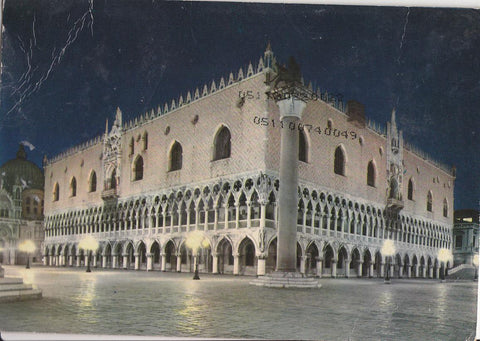 Postal 61322 : Venice at night. Ducal Palace