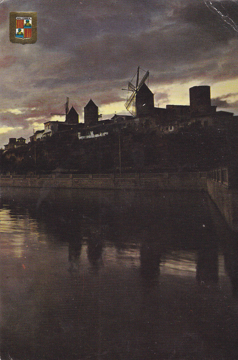 Postal 61329 : Mallorca. Palma. Atardecer. Molinos de Es Jonquet